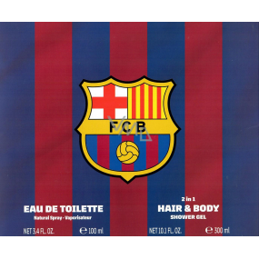 FC Barcelona toaletní voda pro muže 100 ml + sprchový gel 300 ml, dárková sada