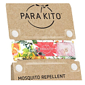 Parakito Repelentní náramek proti komárům Grafický přírodní, znovuplnitelný, voděodolný,ochrana 24h /den - 15 dní na náplň + dvě náplně