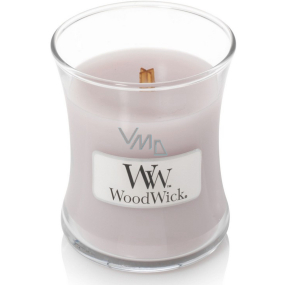 WoodWick Wild Violet - Divoká fialka vonná svíčka s dřevěným knotem a víčkem sklo malá 85 g