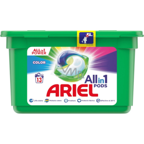 Ariel All-in-1 Pods Color gelové kapsle na barevné prádlo 13 kusů 309,4 g