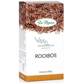 Dr. Popov Rooibos bylinný čaj bez kofeinu, s vysokým obsahem minerálních látek a antioxidantů 100 g