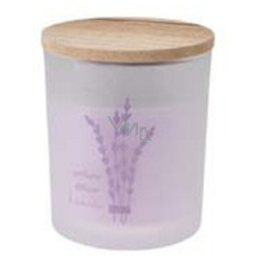 Emocio Lavender - Levandule vonná svíčka ve skle s dřevěným víčkem 88 x 100 mm 1 kus