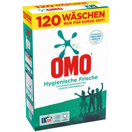 Omo Hygiene univerzální prášek na praní 120 dávek 7,8 kg