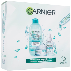 Garnier Skin Naturals Hyaluronic Aloe Micellar Water micelární voda 400 ml + vyplňující pleťové sérum s Aloe Vera 30 ml + Jelly 3v1 denní hydratační krém s gelovou texturou pro normální až smíšenou pleť 50 ml, kosmetická sada