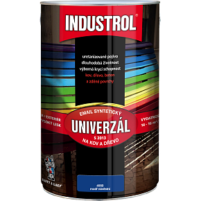 Industrol S2013 univerzál lesk vrchní barva na kov a dřevo, 4550 modř návěstní, 4 l Industrol S2013 univerzál lesk vrchní barva na kov a dřevo, 4550 modř návěstní, 4 l