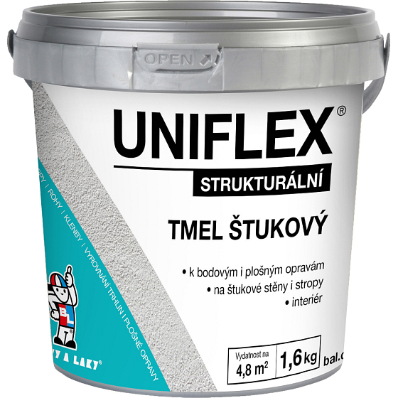 Uniflex štukový akrylový tmel, 1,6 kg