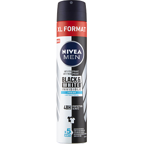 Nivea Men Black & White Invisible Fresh pánský antiperspirant, 200 ml
