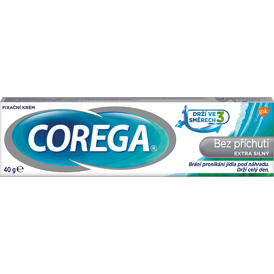 Corega Bez příchuti extra silný fixační krém, 40 g