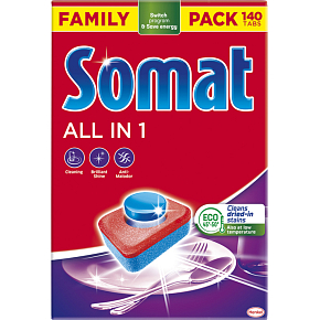 Somat tablety do myčky All in 1, 140 ks