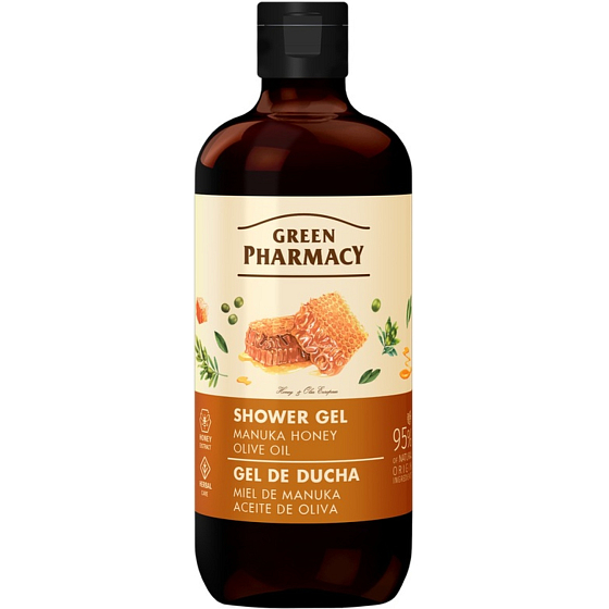 Green Pharmacy Sprchový gel Manukový med a olivový olej 500 ml