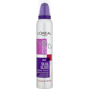 Loreal Paris Studio Line Silk & Gloss Volume Mousse objemová pěna na vlasy 200 ml