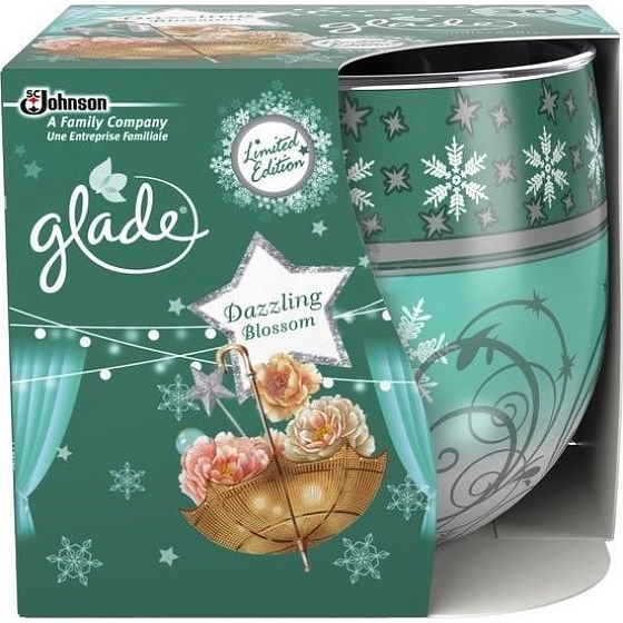 Glade by Brise Dazzling Blossom vonná svíčka ve skle, doba hoření až 30 hodin 120 g