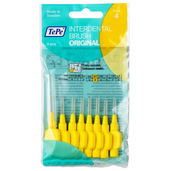 TePe Original Mezizubní kartáčky Normal 0,7 mm žlutý 8 kusů