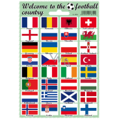 Arch Welcome to the football country samolepky a tetovačky vlajky států 12 x 17 cm 1 kus