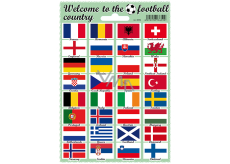 Arch Welcome to the football country samolepky a tetovačky vlajky států 12 x 17 cm 1 kus