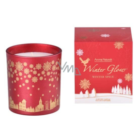 Arome Winter Glow Winter Spice svíčka vonná sklo červená v dárkové krabičce 80 x 90 mm 500 g