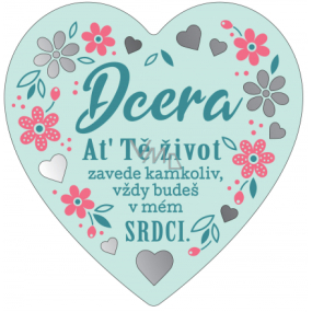 Albi Závěsná plaketka srdce Dcera 9 x 10 cm
