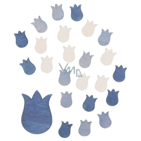 Tulipány dřevěné 2 cm, 24 kusů