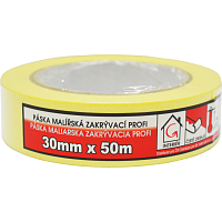 Mako Komfort lepicí páska zakrývací hladký krep, 7 dní, do 60 °C, 30 mm × 50 m