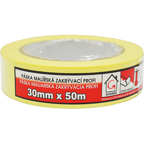 Mako Komfort lepicí páska zakrývací hladký krep, 7 dní, do 60 °C, 30 mm × 50 m Mako Komfort lepicí páska zakrývací hladký krep, 7 dní, do 60 °C, 30 mm × 50 m