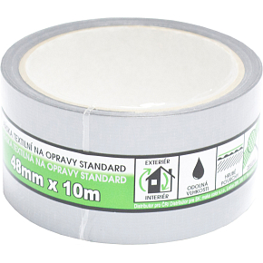 Mako Standard páska textilní na opravy, stříbrná, 48 mm × 10 m