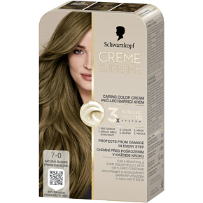 Schwarzkopf Creme Supreme barva na vlasy 7-0 přirozená blond 60 ml