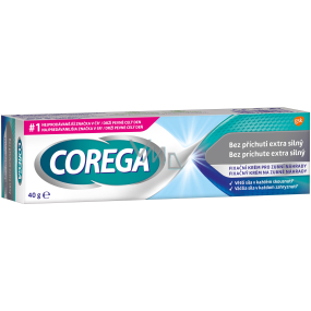 Corega Fixační krém Bez příchuti extra silný pro úplné i částečné zubní náhrady protézy 40 g