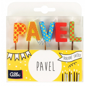 Albi Dortové svíčky jméno - Pavel, 2,5 cm