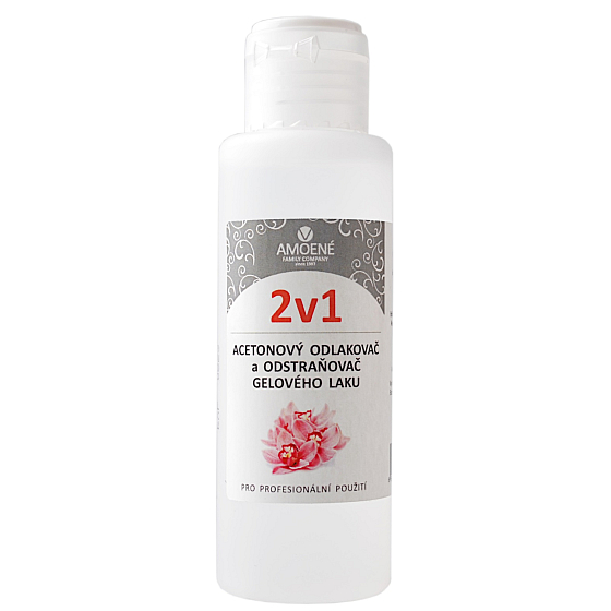 Amoené Citron 2v1 acetonový odlakovač a odstraňovač gelového laku 100 ml