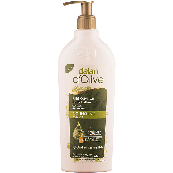 Dalan d´Olive Pure Olive Oil vyživující tělové mléko s olivovým olejem dávkovač 400 ml