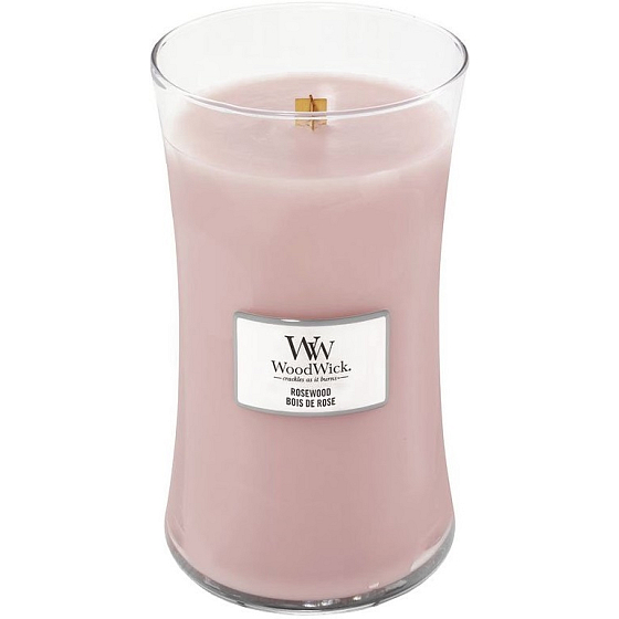 WoodWick Rosewood - Palisandr vonná svíčka s dřevěným knotem a víčkem sklo velká 609 g