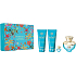 Versace Dylan Turquoise toaletní voda 100 ml + tělový gel 100 ml + sprchový gel 100 ml + toaletní voda miniatura 5 ml, dárková sada pro ženy