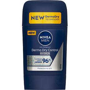 Nivea Men antiperspirant Derma Dry Control tuhý, 50 ml Nivea Men antiperspirant Derma Dry Control tuhý, 50 ml