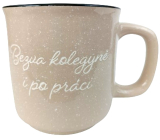 Albi Kameninový hrnek béžový Bezva kolegyně i po práci 400 ml