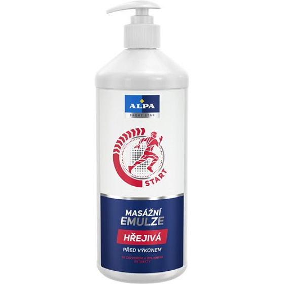 Alpa masážní emulze hřejivá se zázvorem, 1000 ml