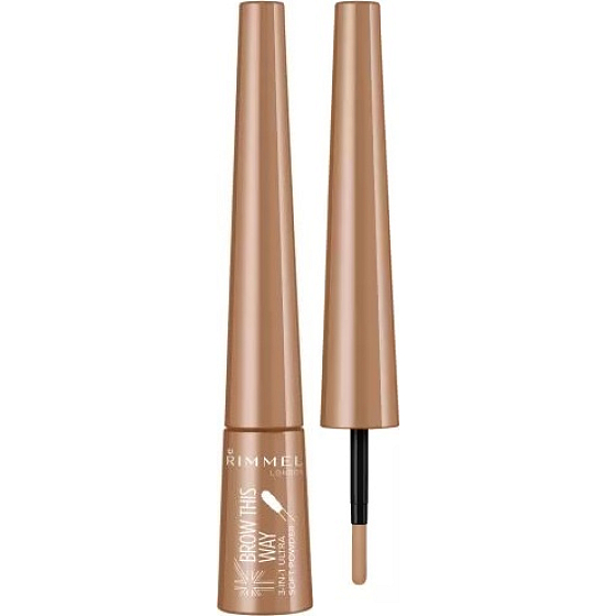 Rimmel London Brow This Way 3-in-1 Soft Powder pudr na obočí 001 Light Brown 2,5 g