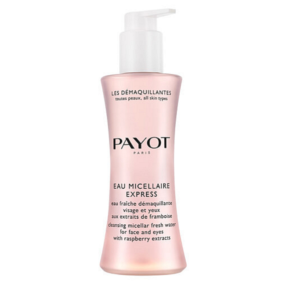 Payot Les Démaquillantes Eau Micellaire Express osvěžující pleťová voda na odlíčení obličeje a očí s výtažky z malin 200 ml