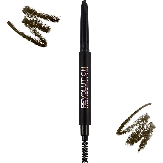 Makeup Revolution Duo Brow Pencil tužka na obočí Medium Brown 0,15 g