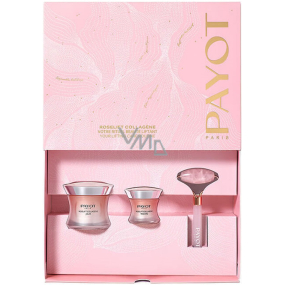 Payot Roselift Collagene Jour denní liftingový krém 50 ml + Roselift Collagene Regard oční krém proti vráskám, váčkům a tmavým kruhům 15 ml + masážní váleček na obličej, kosmetická sada pro ženy
