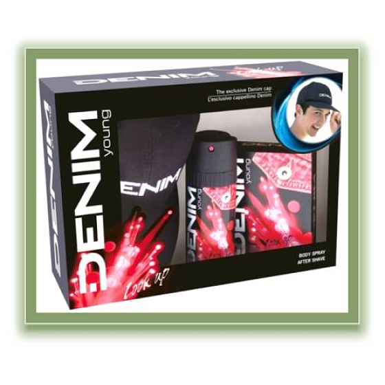 Denim Young Look Up voda po holení 100 ml + deodorant sprej + kšiltovka, kosmetická sada
