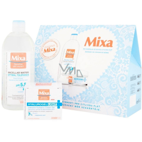 Mixa Optimal Tolerance micelární voda pro zklidnění pleti 400 ml + Hyalurogel Intensive Hydration intenzivní hydratační krém 50 ml, kosmetická sada