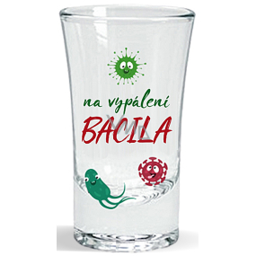 Nekupto Zimní panák skleněný Na vypálení bacila 40 ml