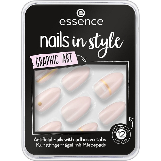Essence Nails In Style umělé nehty 09 Graphic Art 12 kusů
