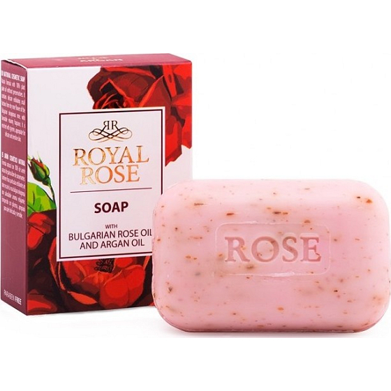 Royal Rose Přírodní růžové mýdlo s růžovým a arganovým olejem 100 g