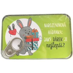 Albi Plechová kapsa na peníze Narozeninová hádanka: Jaký dárek je nejlepší? 11 x 7 cm