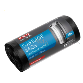 Pro Service Garbage Bags na odpad černé 20 µ, 60 litrů 60 x 80 cm 20 kusů
