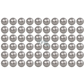 Kuličky stříbrné polystyrénové glitrové cca 1,5 cm, 60 kusů