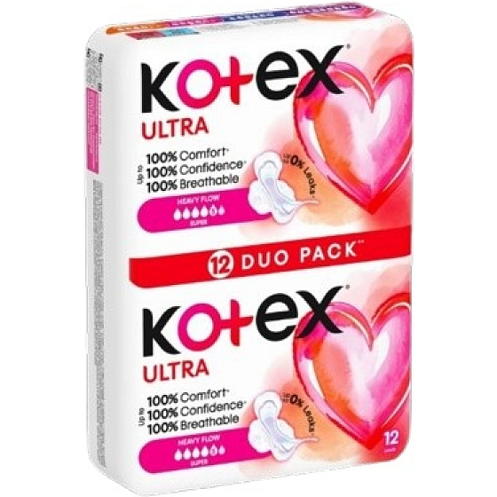 Kotex Ultra Super Duo Pack dámské vložky, 12 ks