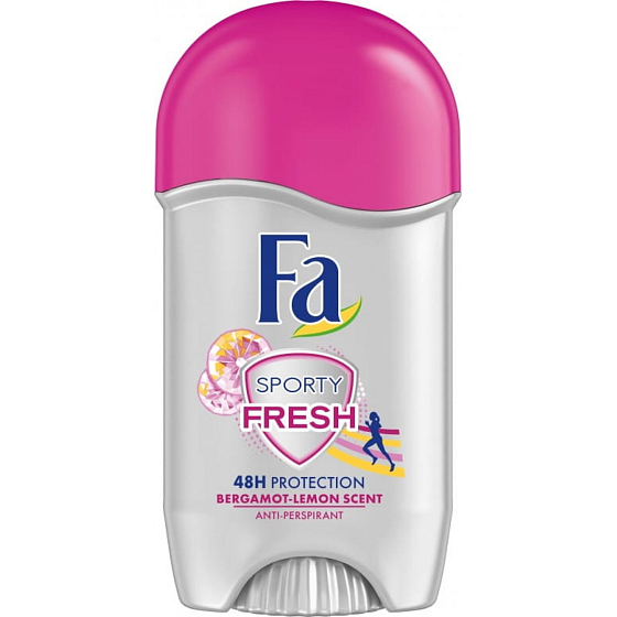 Fa Sporty Fresh Bergamot-Lemon Scent 48h antiperspirant deodorant stick pro ženy 50 ml