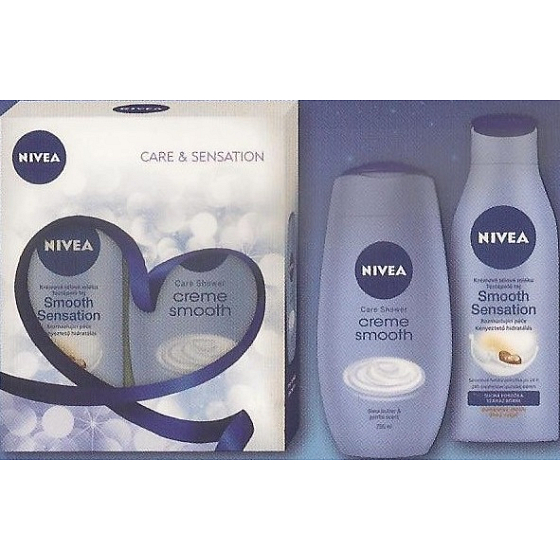 Nivea Body Smooth tělové mléko 250 ml + sprchový gel 250 ml, kosmetická sada
